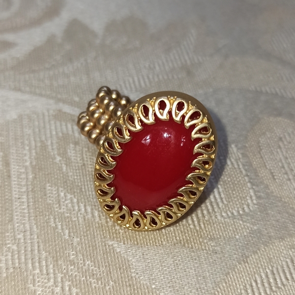 MARLYN SCHIFF Silver Tone Glass Stones Statement Ring NEW - Picture 4 of 6